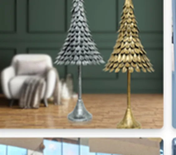 Handmade Christmas metal bells manufacturer — decorative metal Christmas trees for seasonal retail