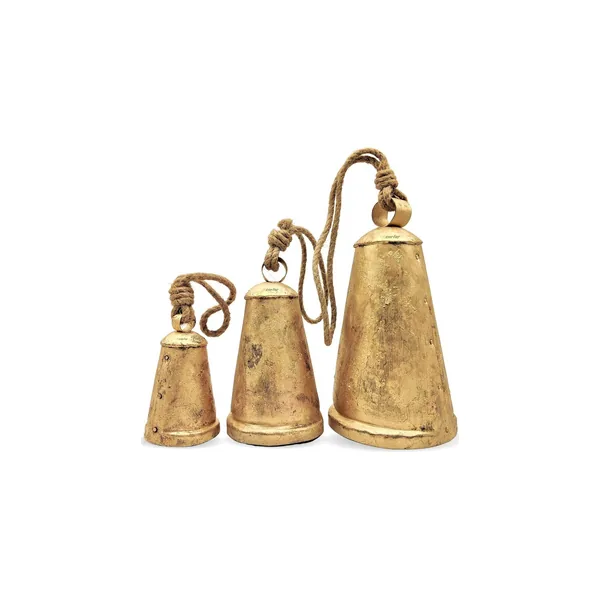 Set of three rustic cone bells